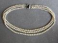 Pearl Choker With Diamond And Sapphire Clasp. Pearl Choker With Diamond And Sapphire Clasp.